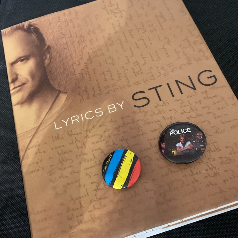 Sting “Lyrics by Sting” edited 2007 with Pins